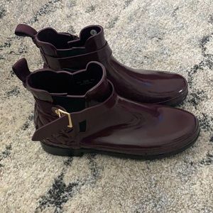 Hunter Short Gloss Quilted Chelsea Rain Boots